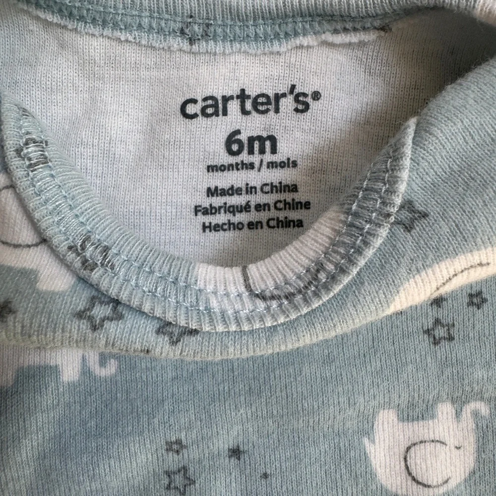 Carter's Bodysuits Baby 6M Blue Grey Short Sleeve 5-Pack‎ Bundle